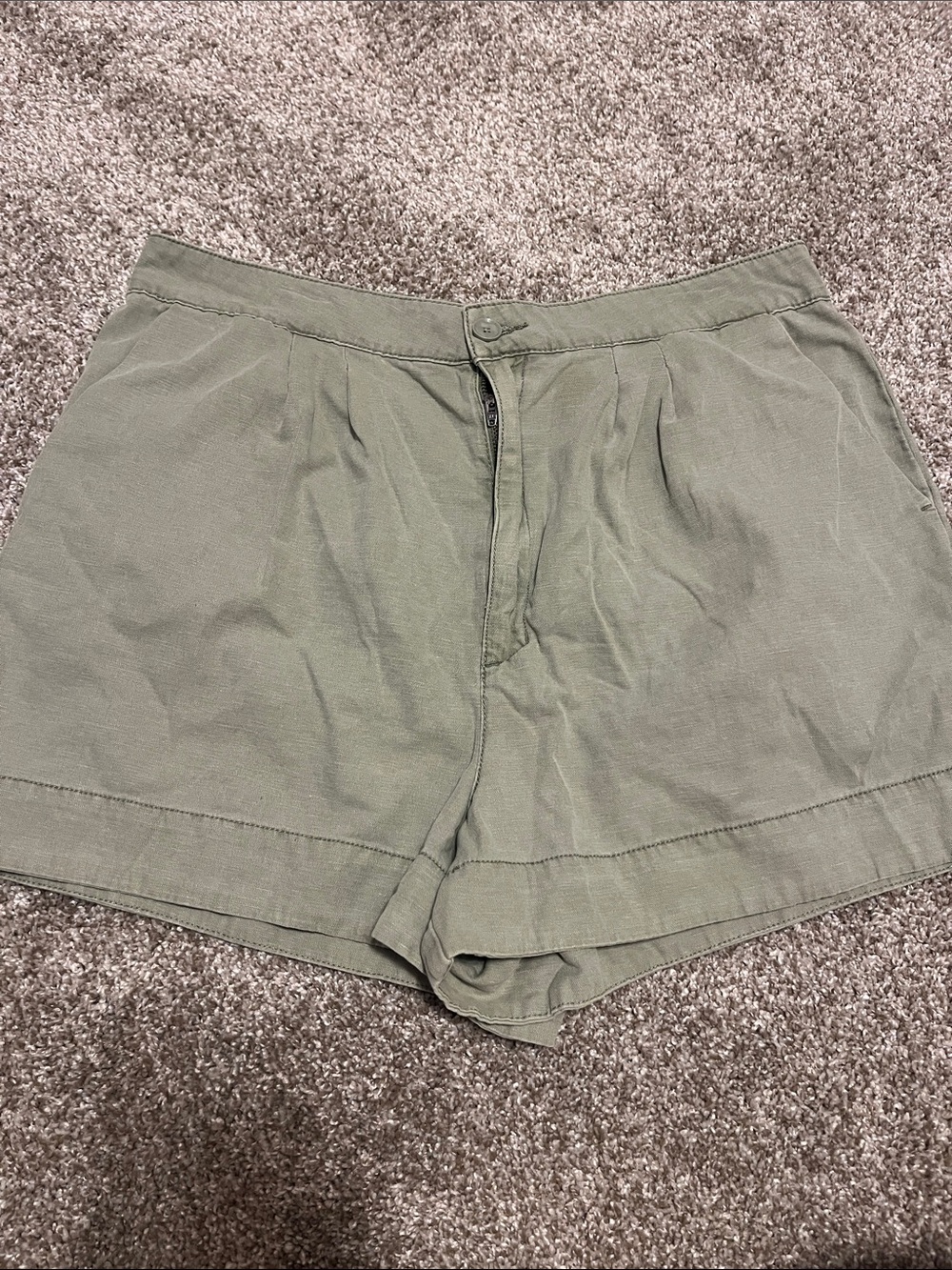 Josie Brand Classic Olive High-Waist Women’s Shorts XL